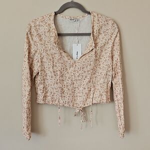 Rhythm Beige Floral Blouse